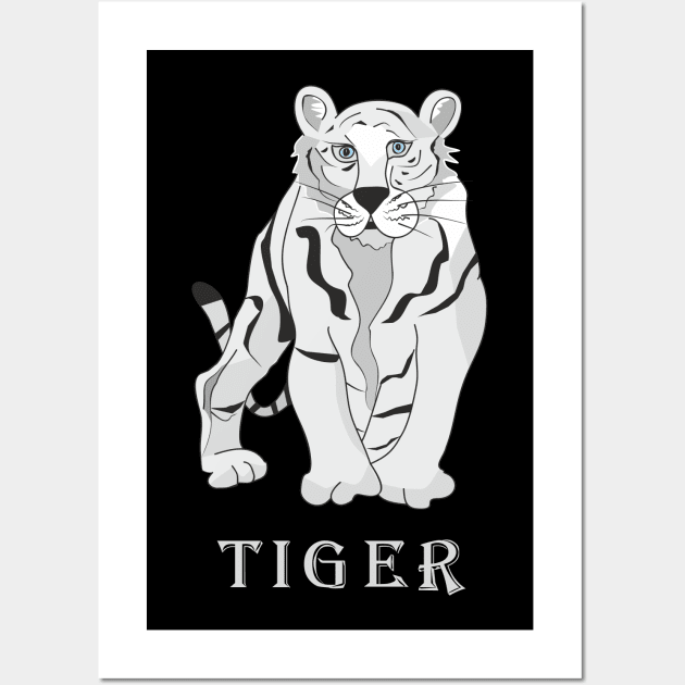 White tiger Wall Art by Alekvik